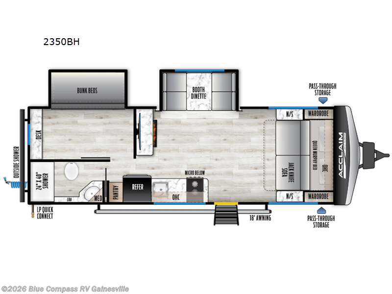 New 2026 East to West Acclaim 2350BH available in Alachua, Florida