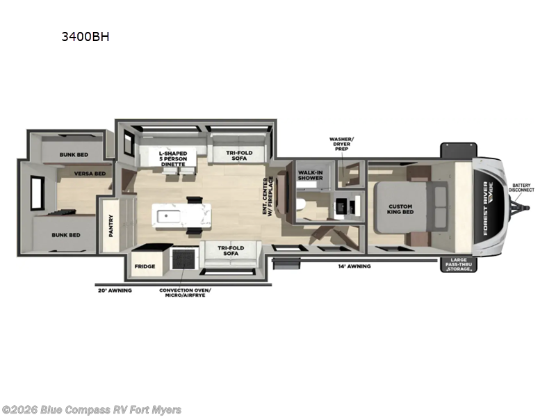 Used 2026 Forest River Vibe 3400BH available in Fort Myers, Florida