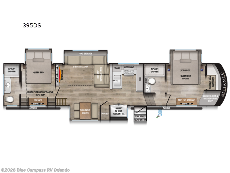 New 2026 Alliance RV Paradigm 395DS available in Casselberry, Florida