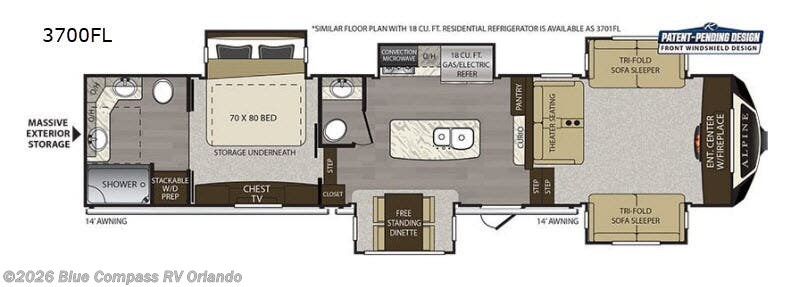 Used 2019 Keystone Alpine 3700FL available in Casselberry, Florida