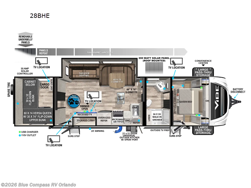 Used 2024 Forest River Vibe 28BHE available in Casselberry, Florida
