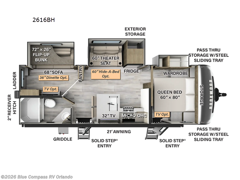 Used 2024 Forest River Rockwood Ultra Lite 2616BH available in Casselberry, Florida