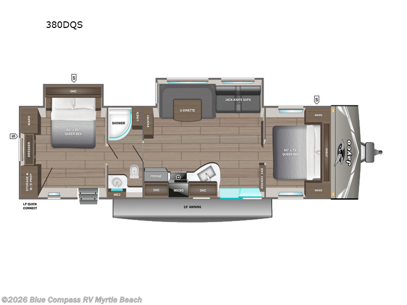 New 2027 Jayco Jay Flight 380DQS available in Myrtle Beach, South Carolina