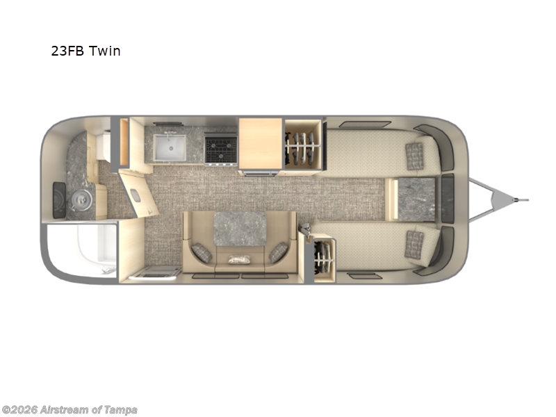 New 2026 Airstream Flying Cloud 23FB Twin available in Dover, Florida