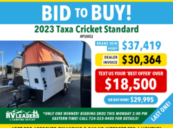 New 2023 Taxa Cricket Standard available in Adamsburg, Pennsylvania