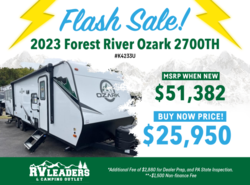 Used 2023 Forest River Ozark 2700TH available in Adamsburg, Pennsylvania