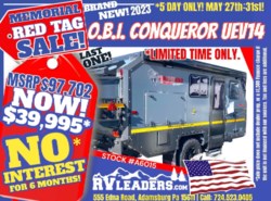 New 2023 OBI Camper  Conqueror UEV-14 available in Adamsburg, Pennsylvania