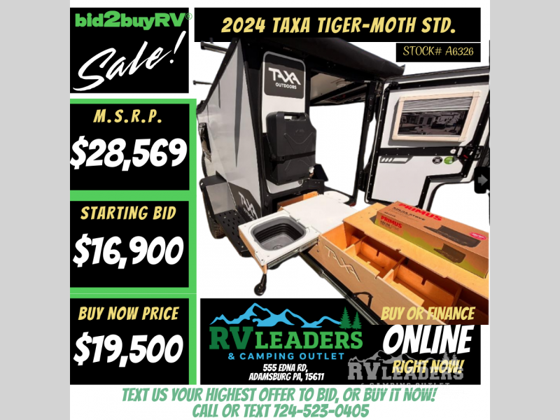 New 2024 Taxa TigerMoth Tiger Moth Std. Model available in Adamsburg, Pennsylvania