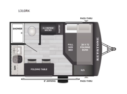 New 2026 Keystone Springdale Mini 1310RK available in Adamsburg, Pennsylvania