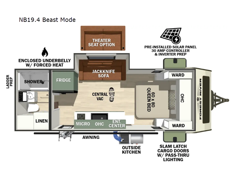 New 2027 Forest River No Boundaries NB19.4 Beast Mode available in Adamsburg, Pennsylvania