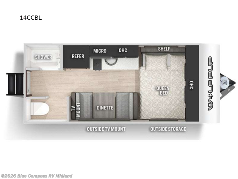 Used 2022 Forest River Cherokee Wolf Pup Black Label 14CCBL available in Midland, Michigan