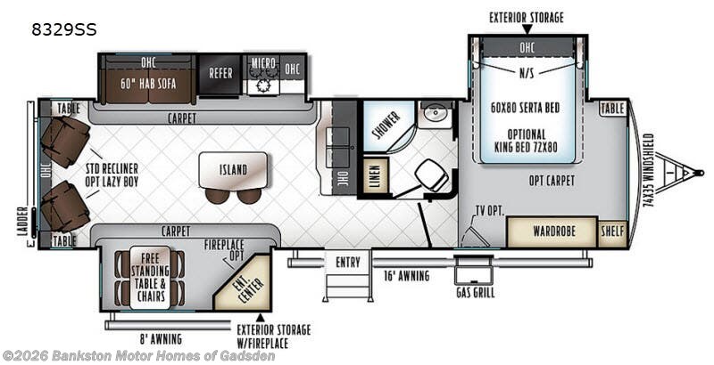 Used 2018 Forest River Rockwood Signature Ultra Lite 8329SS available in Attalla, Alabama