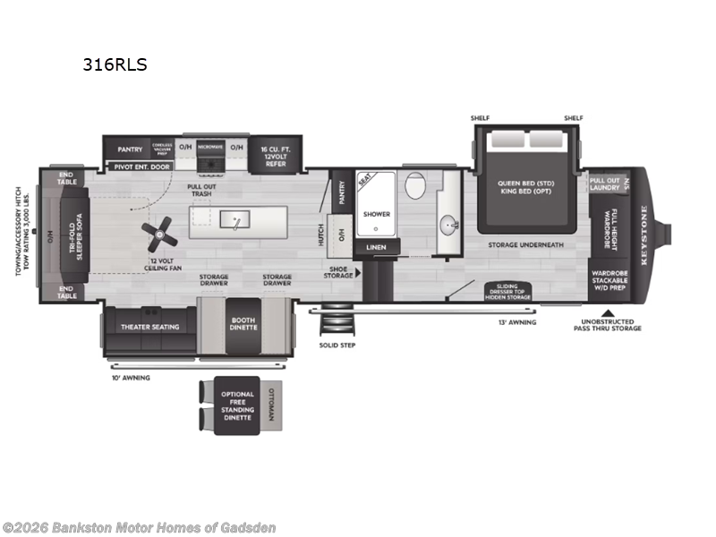 New 2027 Keystone Cougar 316RLS available in Attalla, Alabama