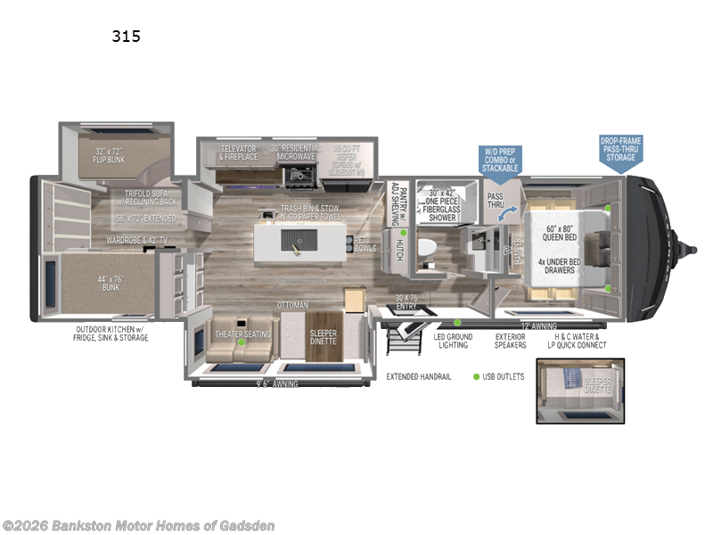 New 2027 Brinkley RV Model Z AIR 315 available in Attalla, Alabama