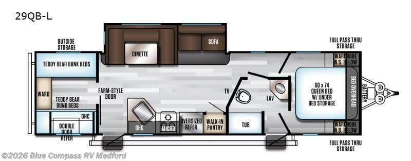 Used 2019 Forest River Cherokee Alpha Wolf 29QB-L available in Medford, Oregon