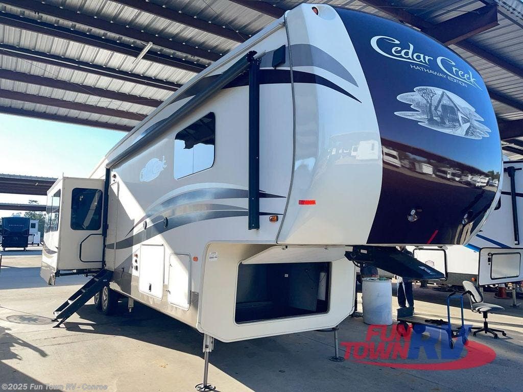 Used 2018 Forest River Cedar Creek Hathaway Edition 38CK2 available in Conroe, Texas