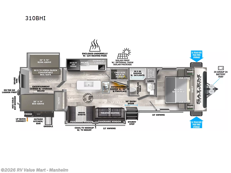 Used 2023 Forest River Salem Hemisphere 310BHI available in Manheim, Pennsylvania