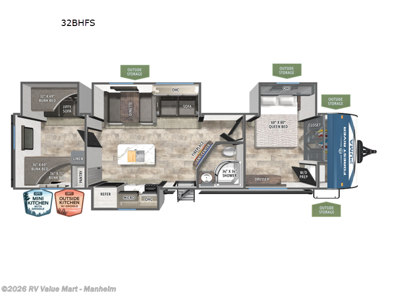 New 2026 Forest River Puma 32BHFS available in Manheim, Pennsylvania