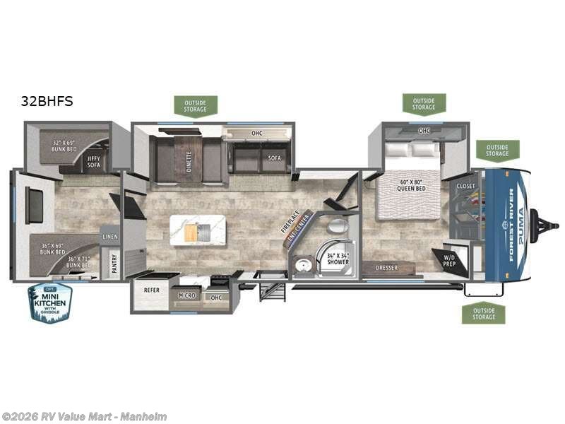 New 2027 Forest River Puma 32BHFS available in Manheim, Pennsylvania