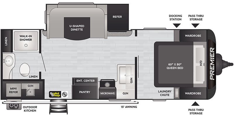 2021 Keystone Premier 23RBPR Floorplan