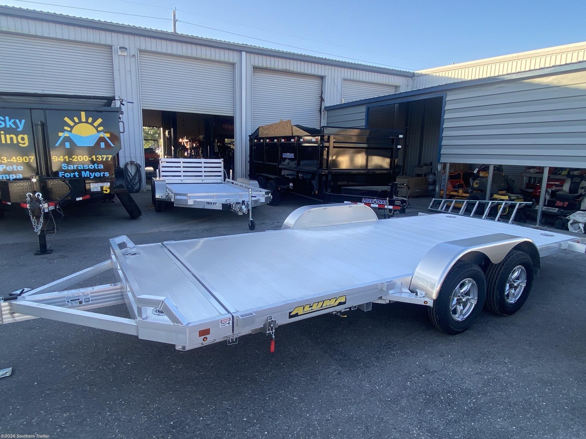 6x16 Car Hauler Trailer for sale New Aluma 8216 Tilt 16' Aluminum