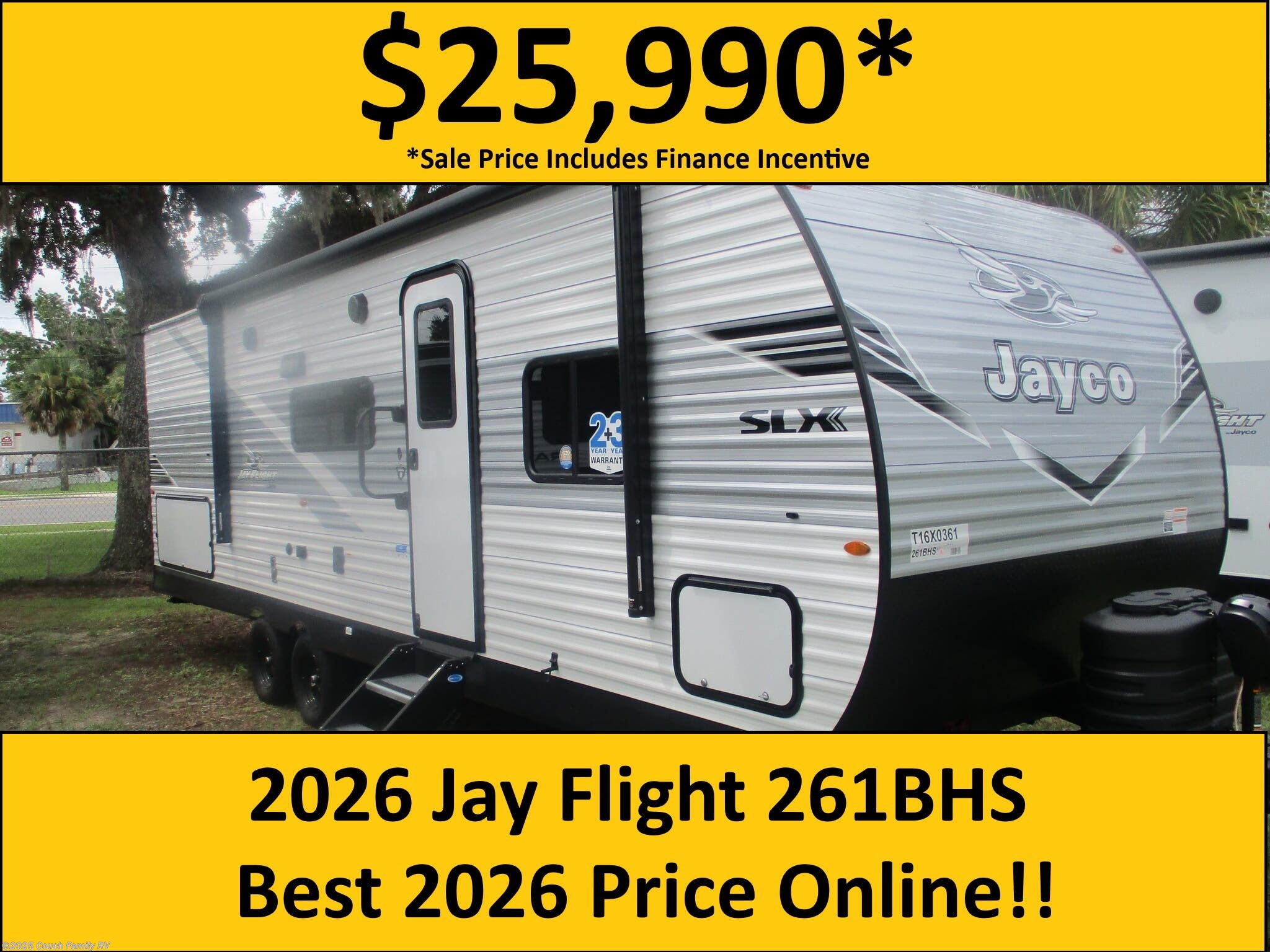 New 2026 Jayco Jay Flight SLX 261BHS available in Cross City, Florida