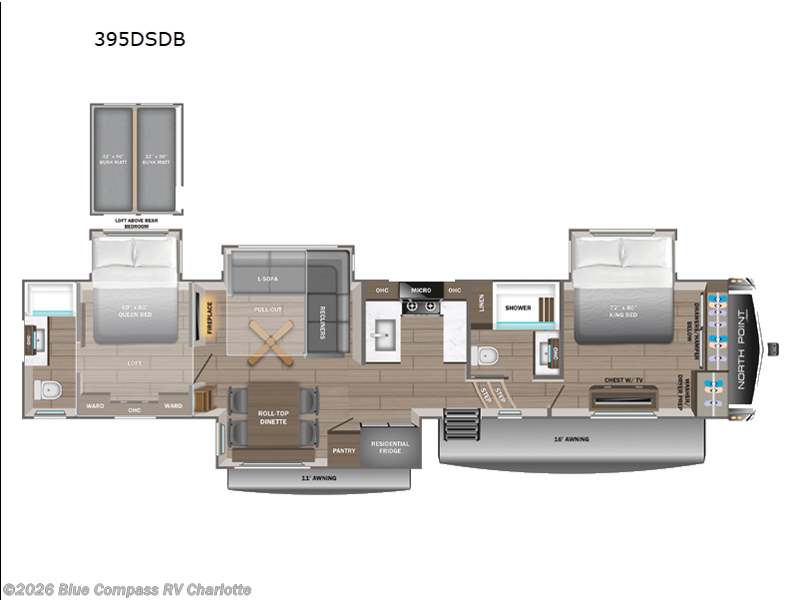 New 2026 Jayco North Point 395DSDB available in Concord, North Carolina