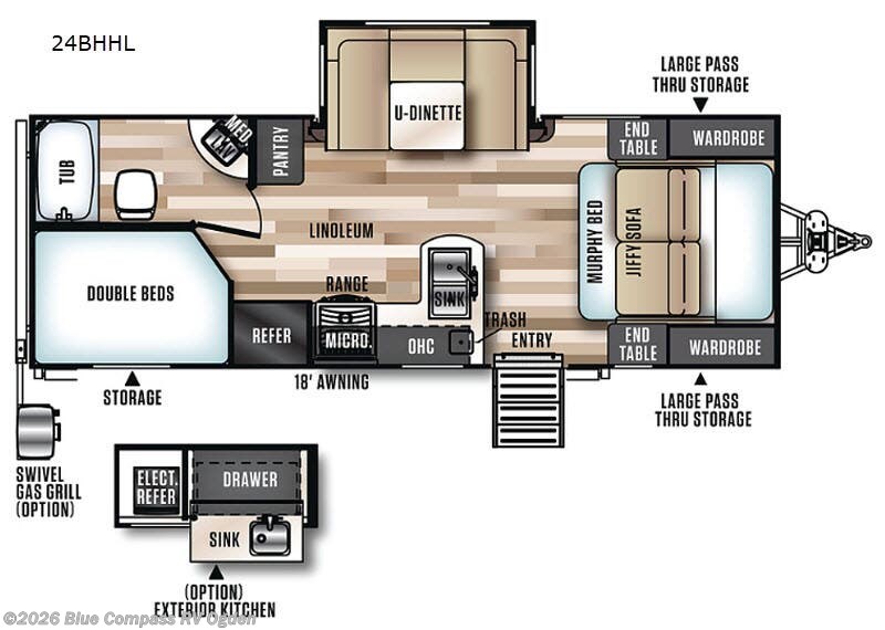 Used 2019  Forest River Salem Hemisphere Hyper-Lyte 24BHHL by Forest River from Blue Compass RV Ogden in Marriott-Slaterville, UT