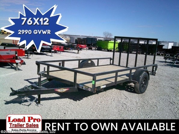 2024 H&H H7612RS-030 76X12 Single Axle Utility Trailer available in Clarinda, IA