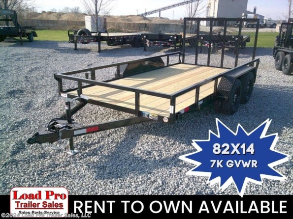 2024 H&H H8214TRS-070 82X14 Utility Trailer 7K GVWR available in Clarinda, IA