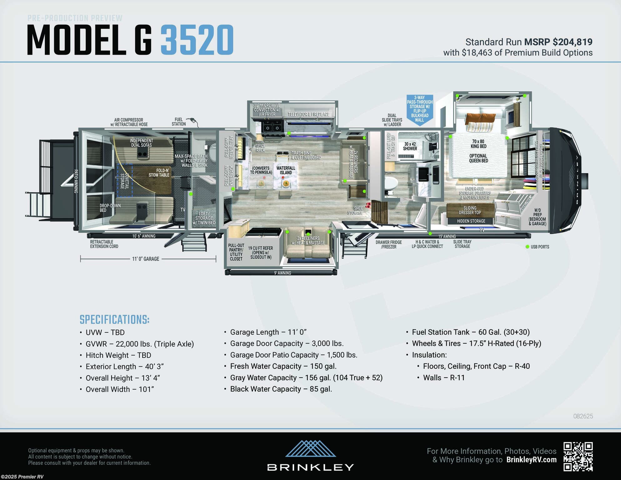 New 2026 Brinkley RV Model G 3520 available in Blue Grass, Iowa