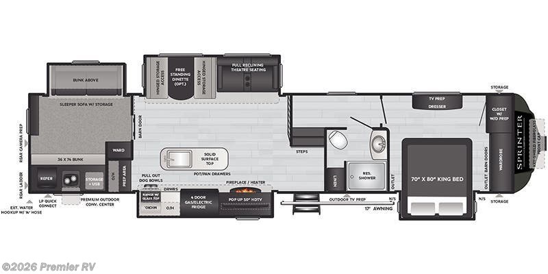 Used 2021 Keystone Sprinter 3620lbh available in Blue Grass, Iowa