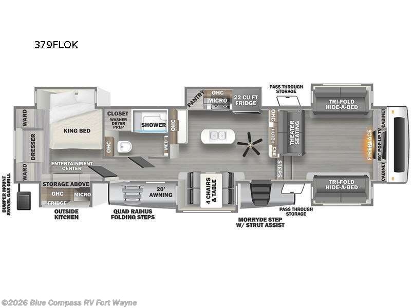 Used 2022 Forest River Sandpiper Luxury 379FLOK available in Columbia City, Indiana