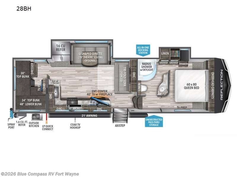 Used 2022 Grand Design Reflection 28BH available in Columbia City, Indiana