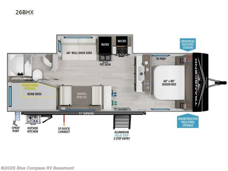 Used 2024  Grand Design Transcend Xplor 26BHX by Grand Design from Blue Compass RV Beaumont in Vidor, TX