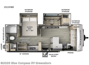New 2026 Forest River Rockwood Mini Lite 2523MBR available in Colfax, North Carolina