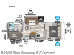 Used 2025 Forest River Salem Hemisphere Hyper-Lyte 23BHHL available in East Montpelier, Vermont