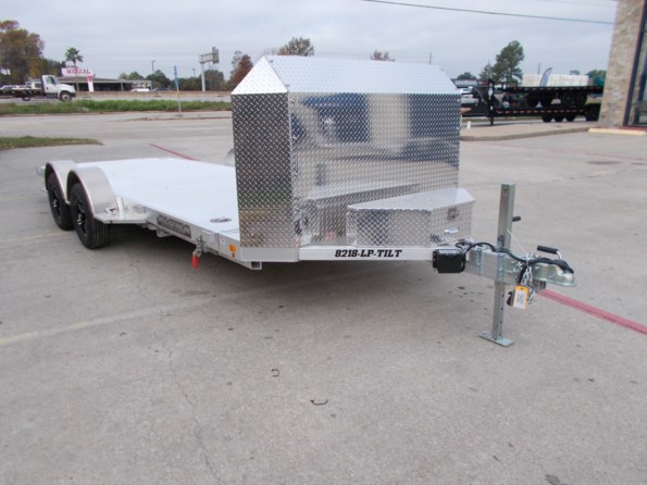 2024 Aluma 8218LP-Tilt 18' Aluminum Lo Profile Tilt Car Hauler Trailer available in Houston, TX