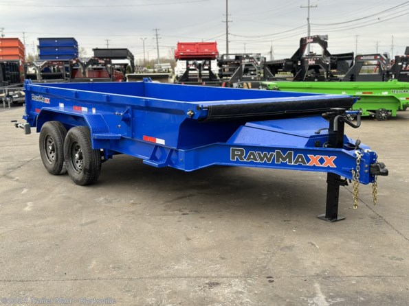 2024 RawMaxx 7x14 7Ton Dump Trailer jacks, tarp, spreader gate available in Clarksville, TN