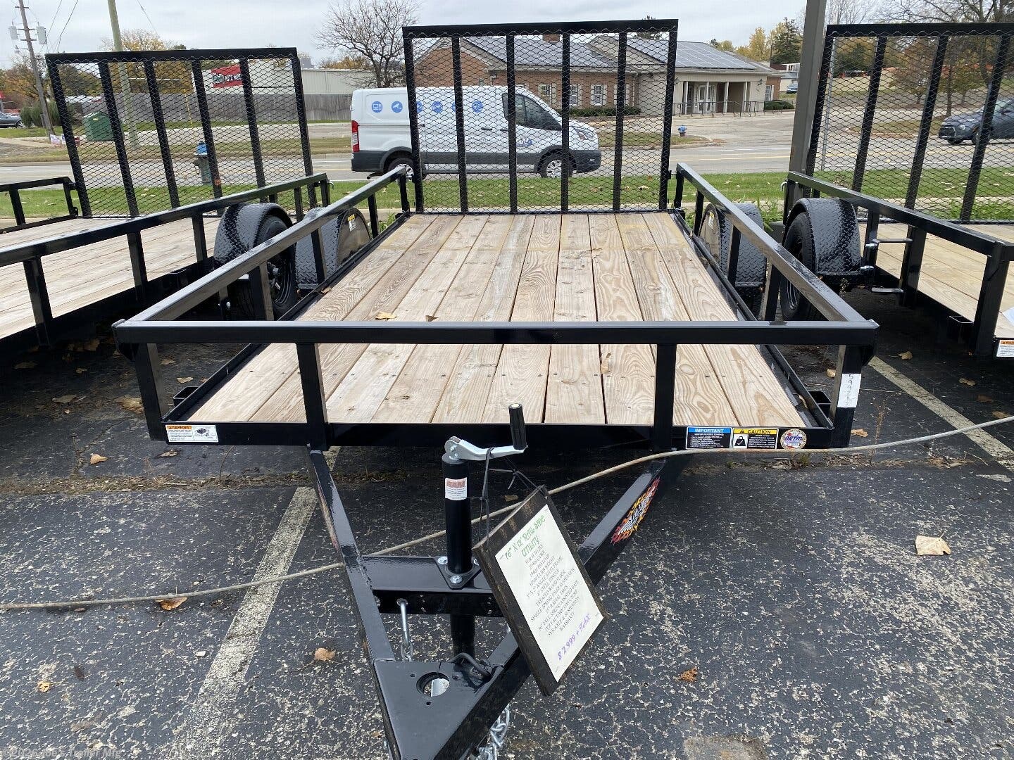 2026 H&H H7612RS-030  76x12 2990 GVWR Rail Side Utility
