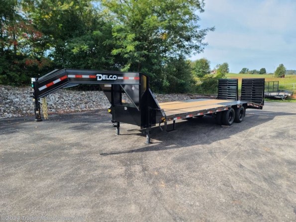 2024 Delco 25' 20K LOW-PRO TANDEM FLATBED GOOSENECK available in Cave City, KY
