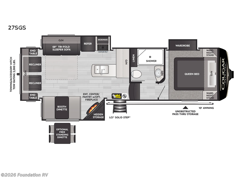 New 2022  Keystone Cougar Half-Ton 27SGS by Keystone from Foundation RV in Wichita Falls, TX