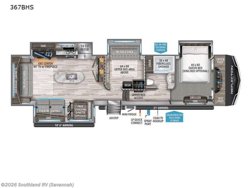 Used 2022 Grand Design Reflection 367BHS available in Savannah, Georgia