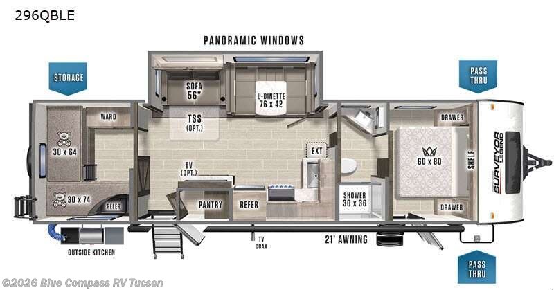Used 2021 Forest River Surveyor Legend 296QBLE available in Tucson, Arizona