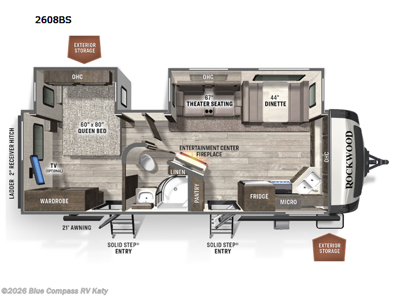 Used 2023 Forest River Rockwood Ultra Lite 2608BS available in Katy, Texas