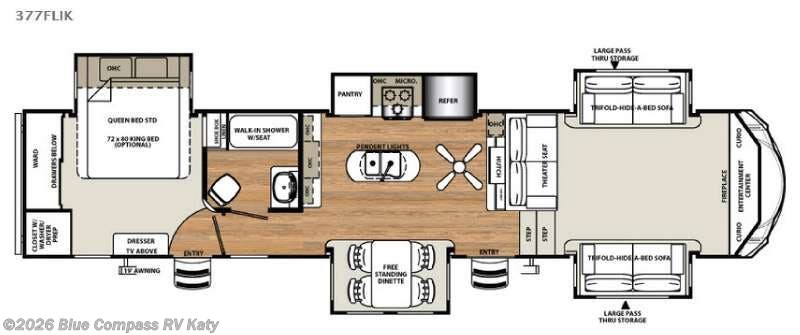 Used 2016  Forest River Sandpiper 377FLIK by Forest River from Blue Compass RV Katy in Katy, TX