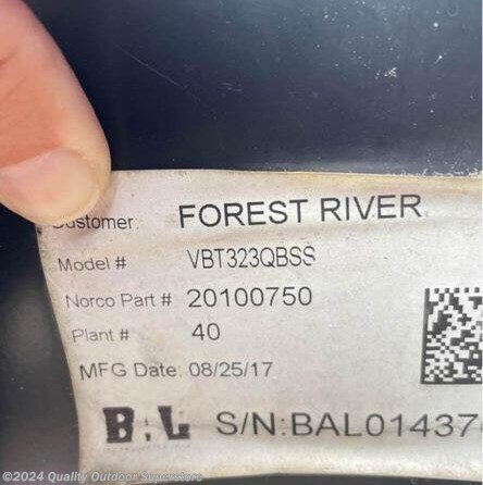 2017 Forest River Vibe VBT323QBS available in Shreveport, LA