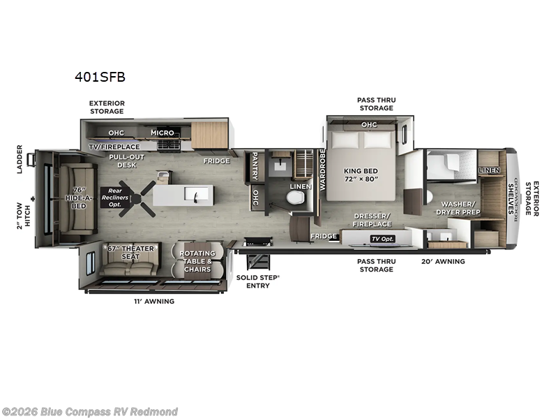 New 2026 Forest River Rockwood Signature 401SFB available in Redmond, Oregon