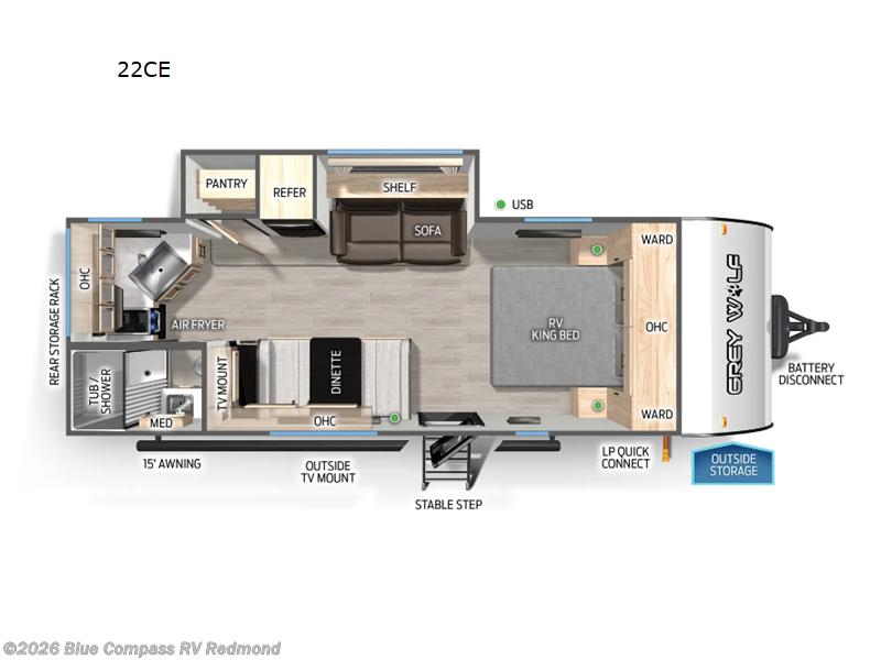 Used 2025 Forest River Cherokee Grey Wolf 22CE available in Redmond, Oregon