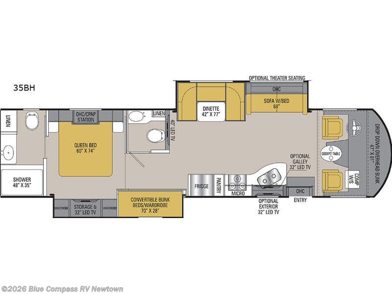 Used 2019  Coachmen Mirada 35BH by Coachmen from Blue Compass RV Newtown in Newtown, CT